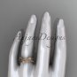 14kt rose gold celtic trinity knot matte finish wedding band, engagement ring CT7354G