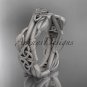 Platinum celtic trinity knot matte finish wedding band, engagement ring CT7354G