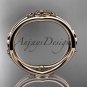14kt rose gold celtic trinity knot wedding band, engagement ring CT7356G