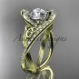 14kt yellow gold diamond celtic trinity knot wedding ring, engagement ring CT7369