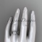 14kt white gold diamond celtic trinity knot wedding ring, engagement ring CT7373