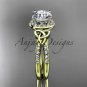 14kt yellow gold diamond celtic trinity knot wedding ring, engagement ring CT7373
