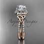 14kt rose gold diamond celtic trinity knot wedding ring, engagement ring CT7373