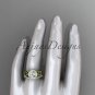 14kt yellow gold diamond celtic trinity knot engagement set with a Moissanite center stone CT7131S
