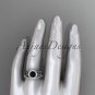 Platinum diamond celtic trinity knot engagement set with a Black Diamond center stone CT7131S