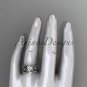 14kt white gold diamond celtic trinity knot wedding ring, engagement set CT7215S