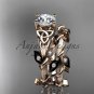 14kt rose gold diamond celtic trinity knot wedding ring, engagement set CT7215S