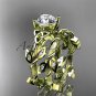 14kt yellow gold diamond celtic trinity knot engagement ring with a Moissanite center stone CT7215S