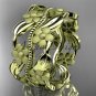 14kt yellow gold leaf and vine wedding band, engagement ring ADLR188G
