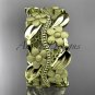 14kt yellow gold leaf and vine wedding band, engagement ring ADLR188G