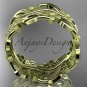 14kt yellow gold leaf and vine wedding band, engagement ring ADLR188G