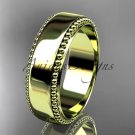 14kt yellow gold leaf and vine wedding band, engagement ring ADLR380G