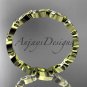 14k yellow gold diamond leaf and vine wedding band,engagement ring ADLR12B