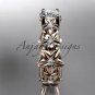 14kt rose gold diamond floral wedding ring, engagement ring ADLR149