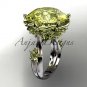 14kt 2 - tone gold floral, leaf and vine \"Basket of Love\" ring ADLR176 nature inspired jewelry