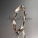 14k rose gold engagement ring, wedding band ADLR178B