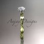 14k yellow gold diamond vine and leaf engagement ring ADLR178