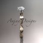 14k rose gold diamond vine and leaf engagement ring ADLR178