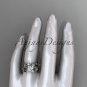Platinum diamond engagement ring with a Forever One Moissanite center stone ADLR188