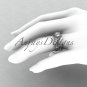 Platinum diamond engagement ring with a Forever One Moissanite center stone ADLR188