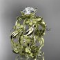 14kt yellow gold diamond engagement ring with a Forever One Moissanite center stone ADLR188