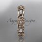 14kt rose gold diamond flower wedding ring, engagement ring, wedding band ADLR197
