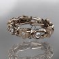 14kt rose gold diamond flower wedding ring, engagement ring, wedding band ADLR197