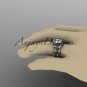 Platinum diamond engagement set with a Forever One Moissanite center stone ADLR212