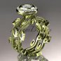 14k yellow gold diamond engagement set with a Forever One Moissanite center stone ADLR212
