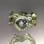14k yellow gold diamond engagement ring with aForever One Moissanite center stone ADLR212