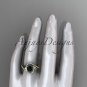 14kt yellow gold diamond engagement ring with a Black Diamond center stone ADLR222