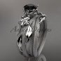 Platinum diamond engagement with a Black Diamond center stone ADLR253S