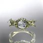 14kt yellow gold diamond engagement ring with a Forever One Moissanite center stone ADLR218