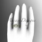 14kt yellow gold diamond engagement ring with a Forever One Moissanite center stone ADLR218