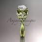 14kt yellow gold diamond engagement ring with a "Forever Brilliant" Moissanite center stone ADLR221