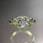 14kt yellow gold diamond engagement ring with a "Forever Brilliant" Moissanite center stone ADLR221
