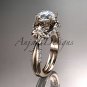 14kt rose gold diamond engagement ring with a "Forever Brilliant" Moissanite center stone ADLR221
