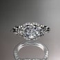 14kt white gold diamond engagement ring with a "Forever Brilliant" Moissanite center stone ADLR221