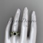14kt yellow gold diamond engagement ring with a Black Diamond center stone ADLR229