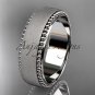 Platinum matte finish classic wedding band, engagement ring ADLR380G