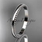 14kt white gold classic wedding band, engagement ring ADLR384G
