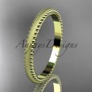 14kt yellow gold matte finish classic wedding band, engagement ring ADLR384G