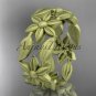 14kt yellow gold leaf and vine, flower wedding ring, engagement ring, wedding band ADLR344G