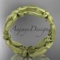 14kt yellow gold leaf and vine, flower wedding ring, engagement ring, wedding band ADLR344G