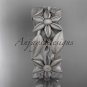 Platinum leaf and vine, flower wedding ring, engagement ring, wedding band ADLR344G