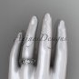 Platinum leaf and flower diamond unique engagement ring ADLR382