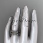 14kt white gold matte finish leaf and vine, flower wedding ring,wedding band ADLR352G