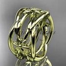 14kt yellow gold leaf and vine, flower wedding ring,wedding band ADLR352G