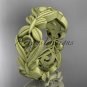 14kt yellow gold matte finish leaf and vine, butterfly wedding ring,wedding band ADLR348G