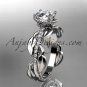 Platinum diamond leaf and vine diamond engagement ring ADLR231